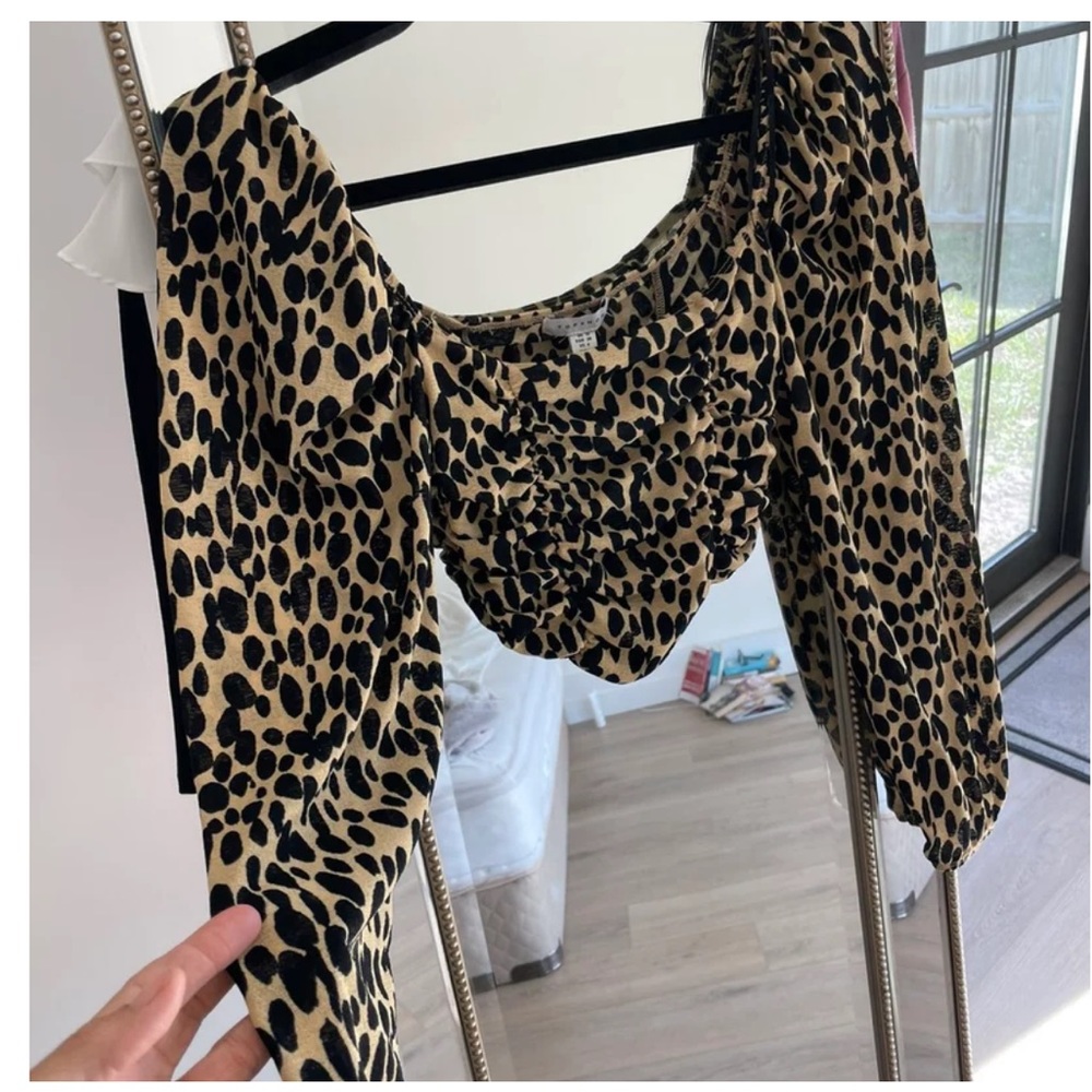 Topshop Leopard Top